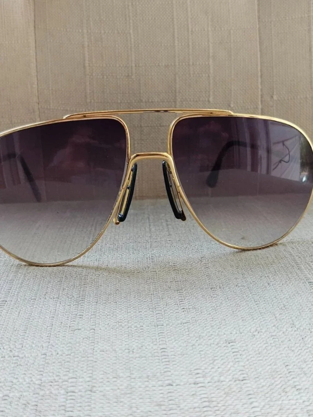 Vintage Carrera X Movado Men Sunglasses Eyewear Gold Tone Metal Germany Rare